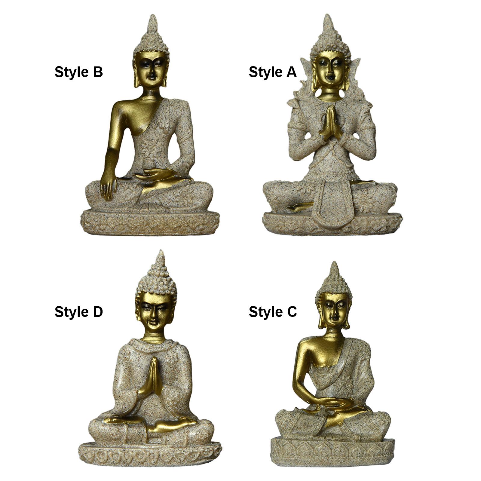 Resin Art Work - Statuette de Bouddha en résine antique