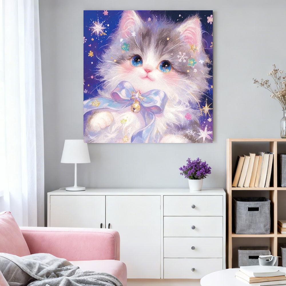 Peinture Diamant AB Chat Migno - Resin Art Wallpaper avis et prix